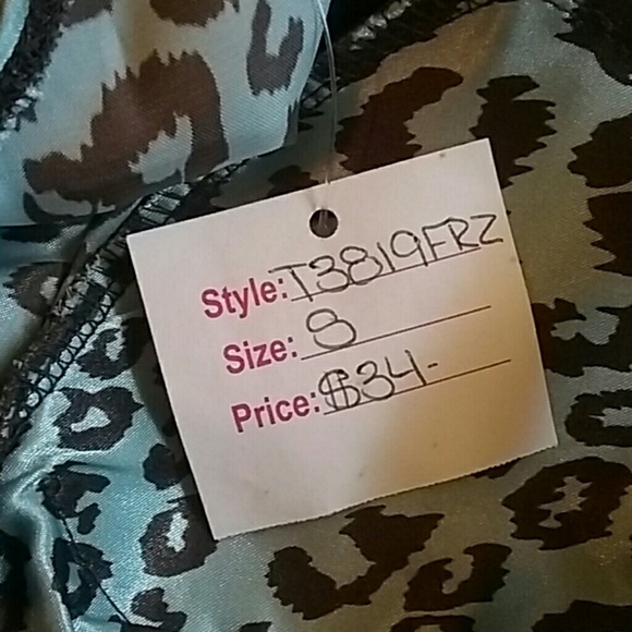 SOLD!!! DO & BE Cami Top w/ Lace, Jr. Small, Mint & Brown - Picture 5 of 6